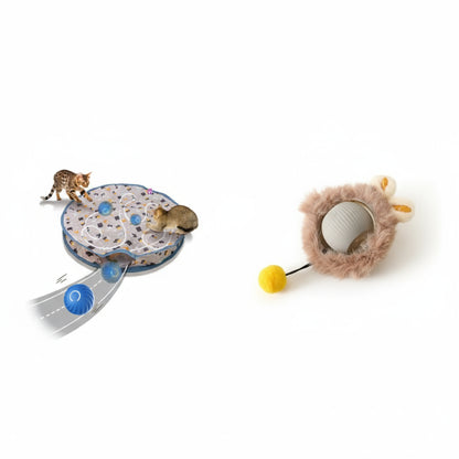Smart Interactive Cat Toy – Plush Rolling Ball